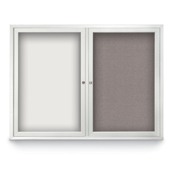 United Visual Products Corkboard, Amethyst/Black, 72" x 48" UV419I-BLACK-AMETHY - main